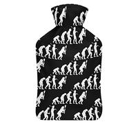 Lacrosse Evolution - Botella de agua de goma para mujer, con cubierta de felpa suave, bolsa de agua caliente para invierno, manos y pies, protección contra el frío, 1000 ml