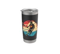 Lacrosse Jugador 80s Gol Deporte Vaso térmico de acero inoxidable de doble pared