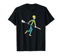 Lacrosse Jugando Stickman Camiseta