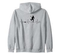 Lacrosse Player Heartbeat para Entrenadores Hombres Niños Jóvenes Niños Sudadera con Capucha