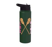 Lacrosse Player Lax Girl Funny Goalie Portero Regalo Stainless Steel Insulated Water Bottle