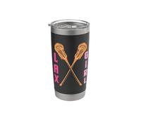 Lacrosse Player Lax Girl Funny Goalie Portero Regalo Vaso térmico de acero inoxidable de doble pared