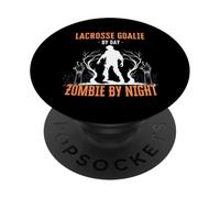 Lacrosse Portero de Día Zombie por la Noche Diversión Halloween Espeluznante PopSockets PopGrip Adhesivo