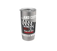 Lacrosse Seniors Class of 2027 Graduación Film Clapper Vaso térmico de acero inoxidable de doble pared