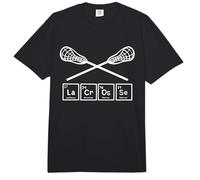 Lacrosse Tabla Periódica de los Elementos La-CR-Os-Se LAX Comfort Colors Adult Heavyweight T-Shirt