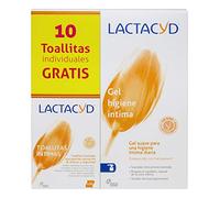 Lactacyd Gel de higiene íntima diario Lactacyd Íntimo 400 ml, pH equilibrado, sin jabón + Toallitas Individuales gratis.
