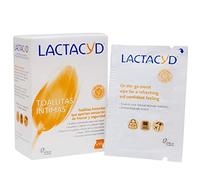 Lactacyd Toallitas húmedas Higiene íntima Aporta sensación de frescor y seguridad 100% biodegradable con ácido Lláctico natural 10 toallitas individuales