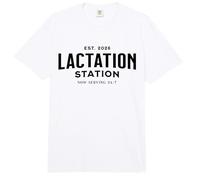 Lactation Station, Funny Lactating Mothers Breastfeeding Mom Comfort Colors Adult Heavyweight T-Shirt
