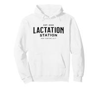 Lactation Station, Funny Lactating Mothers Breastfeeding Mom Sudadera con Capucha