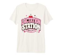 Lactation Station, Lactating Mothers Breastfeeding New Mom Camiseta Premium
