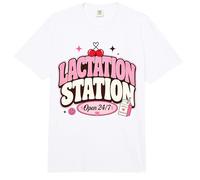 Lactation Station, Lactating Mothers Breastfeeding New Mom Comfort Colors Adult Heavyweight T-Shirt