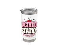 Lactation Station, Lactating Mothers Breastfeeding New Mom Vaso térmico de acero inoxidable de doble pared