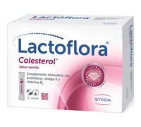 Lactoflora – Complemento Colesterol, probióticos, Omega-3 y Vitamina B1 – Vainilla 30 sobres