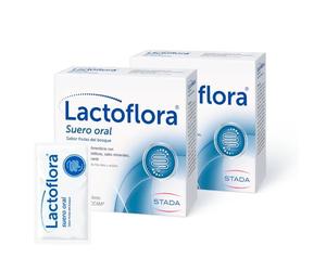 Lactoflora Suero Oral - Probióticos, Prebióticos y sales naturales con sabor frutas del bosque - 6 Sobres DUOCAM Paquete de 2, Frutos del bosque, 60 g (Paquete de 2)