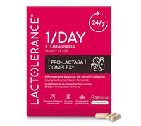 LACTOLERANCE 1/DAY - 30 Cápsulas - Fermentos Lácticos Precursores de Lactasa - Protección 24h - Intolerancia a la Lactosa - 1 Cápsula al Día - Apto desde 6 años