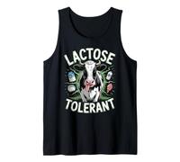 Lactose Tolerant Funny Cow Dairy Lover Camiseta sin Mangas
