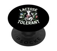 Lactose Tolerant Funny Cow Dairy Lover PopSockets PopGrip Adhesivo