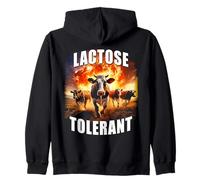 Lactose Tolerant - Funny Milk & Dairy Meme Cows Graphic Sudadera con Capucha