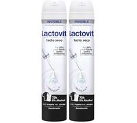 Lactovit - Desodorante Extra Eficaz Invisible Anti- Manchas, 0% Alcohol, Anti-irritaciones Y 72h De Eficacia, Desodorante Spray Invisible con Protein Calcium- 200 Mililitros (Paquete de 2)