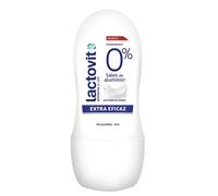 Lactovit - Desodorante Roll-On Extra Eficaz 0% Sin Sales de Aluminio ni Alcohol - Anti-irritaciones y Tecnología Invisible - Protección 48h con Suavidad y Cuidado para Piel Sensible - 50 ml