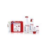Lactovit - Set de Regalo Lactourea | Neceser con Leche Corporal Reparadora, Gel de Ducha Reparador y Desodorante Reparador con Urea y 0% Alcohol | Apta para Pieles Secas y Extra Secas