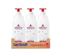 Lactovit Lactourea Leche Corporal Reparadora para Pieles Normales y Extra secas con Urea ProLactic 10, Hidratación y Reparación Intensiva con Efecto Barrera, Absorción Inmediata - Pack de 3 x 400 ml