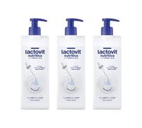 LACTOVIT Leche Nutritiva corporal para pieles secas dosificador 【Pack 3X400 ML】ROUA