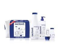 Lactovit Pack Nutritivo - Neceser con Leche Corporal Nutritiva 400 ml, Gel de Ducha 550 ml + 90 ml y Desodorante Roll-On Extra Eficaz 50 ml - Con ProLactic10 - Piel Normal y Seca
