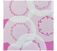 Lacupella 10 pieces Wreath Stencil Set Wood Canvas Decorating Artist Art and Craft Monogram Wedding Birthday Food Grade Reusab