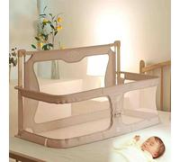 LACVBNFGT Cuna para bebés 3 en 1, Altura Ajustable en Ambos Lados, con mosquitera, Ventana de Malla Transpirable y Visibilidad de 120 x 50 cm.(White)