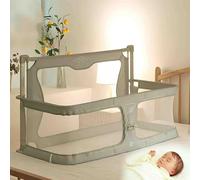 LACVBNFGT Cuna para bebés 3 en 1, Altura Ajustable en Ambos Lados, con mosquitera, Ventana de Malla Transpirable y Visibilidad de 120 x 50 cm.(Green)