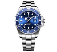 LACZ DENTON Pagani Design PD1639 - Reloj de pulsera mecánico para hombre, bisel de cerámica, reloj automático de cristal de zafiro, resistente al agua, 100 m, movimiento japonés NH35A, Azul, Reloj