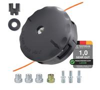 LADAMI Cabezal de hilo para desbrozadora, accesorios con sistema Tap & Go M10 x 1,25, bobina de hilo universal