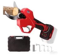 LADAMI Tijeras de podar inalámbricas, tijeras de podar eléctricas con podómetro LED, tijeras de podar de 40 mm compatibles con Makita, Einhell、 Batería Bosch de 18 V, tijeras de podar sin escobillas