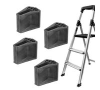Ladder Feet, 4x Non Slip Rubber Pads, Quick Install Replacement Parts, Heavy Duty Safety Shoes, Ideal for Electrical Work, Window Cleaning, and Tree Trimming