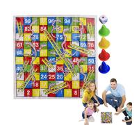 Ladder Game, Snakes and Ladders, 38/14.96Inches Board Games Set, Portable Folding Design, Compact Storage, Mini Size, Fun for Travel, Family Parties, and Adults