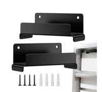 Ladder Wall Mount Hooks - Heavy Duty Steel Storage Hanger | Space Saving Garage Organizer with Screws, Mounting Kit for Concrete, Brick, Wood, Chair, Trolley, Furniture, Tool Shed, Studio, Basement