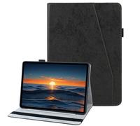 laddutoi Funda para Huawei MediaPad M5 Lite 10 (10.1") 2018, Carcasa Protectora Ranuras para Tarjetas, Soporte Plegable y Cubierta de Cuero PU, Tipo Folio Cover Funda, Negro