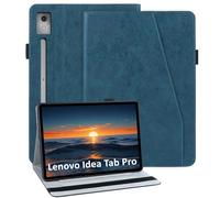 laddutoi Funda para Lenovo Idea Tab Pro 12.7 2025 TB373FU, Carcasa Protectora Ranuras para Tarjetas, Soporte Plegable y Cubierta de Cuero PU, Tipo Folio Cover Funda Lenovo Idea Tab Pro, Azul