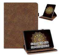 laddutoi Funda para Samsung Galaxy Tab S11 2025 11" SM-X730/X736B, Carcasa de Cuero PU con Soporte Giratorio de 360° y Ranura, Smart Cover Protectora Funda para Galaxy Tab S11, Marrón