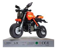 laddutoi Kit de construcción de moto, modelo de moto Supersport rojo con manillar móvil y motor de pistón en funcionamiento, 281 piezas, modelo 1:20 para niños a partir de 6 años