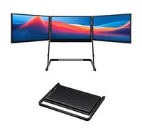 LADECNERHT Monitor Triple Fhd 1080p IPS De 15,6 Pulgadas, Extensor De Pantalla para Portátil, Extensor Triple para Portátiles De 13 a 17 Pulgadas Altavoces, Plug and Play con Tipo-C/HDMI/USB-C