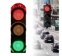 LADECNERHT Semáforo LED De 200 Mm, 3 Luces (Rojo, Verde Y Amarillo). Luz, Luz Indicadora De Advertencia, Luz De Freno Industrial, para Intersecciones, Carriles De Estacionamiento, Peajes DC12V