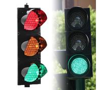 LADECNERHT Semáforo LED De 3 Luces (200 Mm), Luz De Advertencia para Muelle De Carga, Luz De Tráfico Industrial LED, Señales De Tráfico para Vehículos Y Peatones, Control De Cableado AC220V