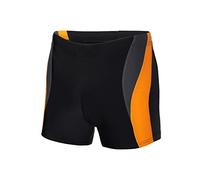 Ladeheid Bañador corto para hombre, calzoncillos tipo bóxer para hombre, para la playa y la piscina, cómodo y cómodo, LA40-255, Negro/grafito/naranja, XXL