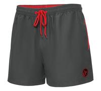 Ladeheid Bañador Hombre Natación, Secado Rápido con Forro Interior de Malla, Short Deportivo con Bolsillos Laterales y Traseros, Cintura Elástica, Tejido Transpirable LA40-199 (Grafito, 4XL)