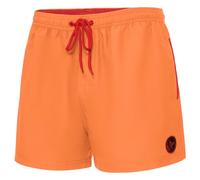 Ladeheid Bañador Hombre Natación, Secado Rápido con Forro Interior de Malla, Short Deportivo con Bolsillos Laterales y Traseros, Cintura Elástica, Tejido Transpirable LA40-199 (Naranja, M)