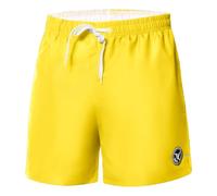 Ladeheid Bañador Hombre Short Deportivo de Baño con Forro Interior de Malla, Secado Rápido, Cintura con Cordón y Bolsillos, Cómodo para Playa, Piscina o Gimnasio LA40-198 (Amarillo, 5XL)