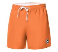 Ladeheid Bañador Hombre Short Deportivo de Baño con Forro Interior de Malla, Secado Rápido, Cintura con Cordón y Bolsillos, Cómodo para Playa, Piscina o Gimnasio LA40-198 (Naranja, XL)