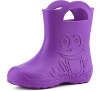 Ladeheid Botas Agua Niño y Niña EVA Unisex - Calzado de Lluvia Infantil Impermeable, Ligero, Cómodo y Divertido - Galochas de Goma Resistentes LA-CA-01 (Lila, 24/25 EU)